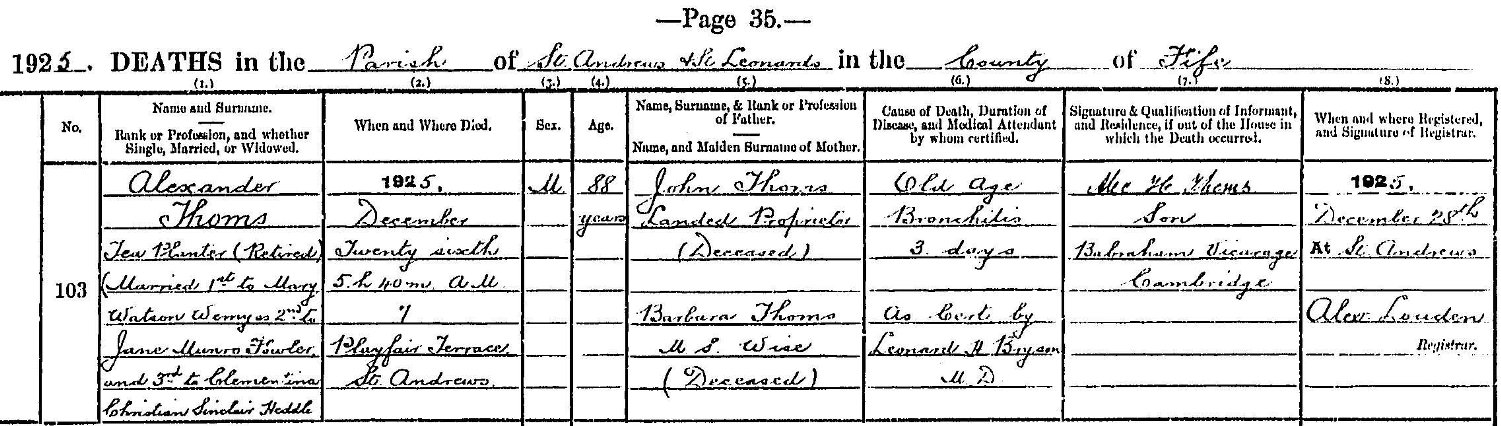 death record - Alexander Thoms 1925.jpg
